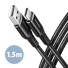 Кабель USB-C TO USB2.0 1.5M BLACK BUCM-AM15AB AXAGON