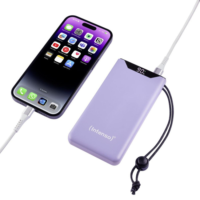 Портативний зарядний пристрій USB 10000MAH QC3.0 PURPLE F10000 7332033 INTENSO