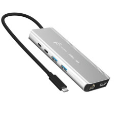 Мультиадаптер USB-C 6-в-1 (HDMI/PD/USB-A/USB-C/LAN), алюміній