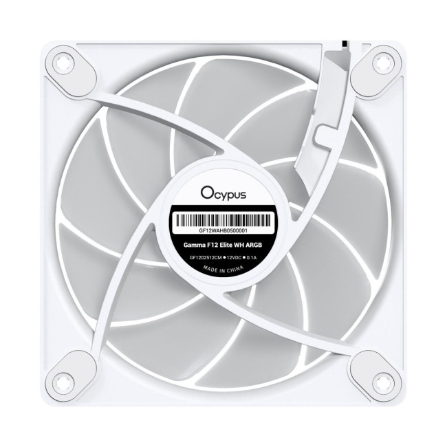 Корпусний вентилятор 120MM GAMMA F12 ELITE WH ARGB (GAMMA-F12-WH1AM00E-GL) OCYPUS
