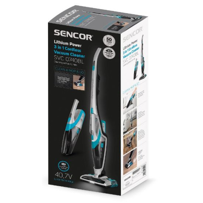 Акумуляторний пилосос Sencor SVC 0740BL-EUE3 