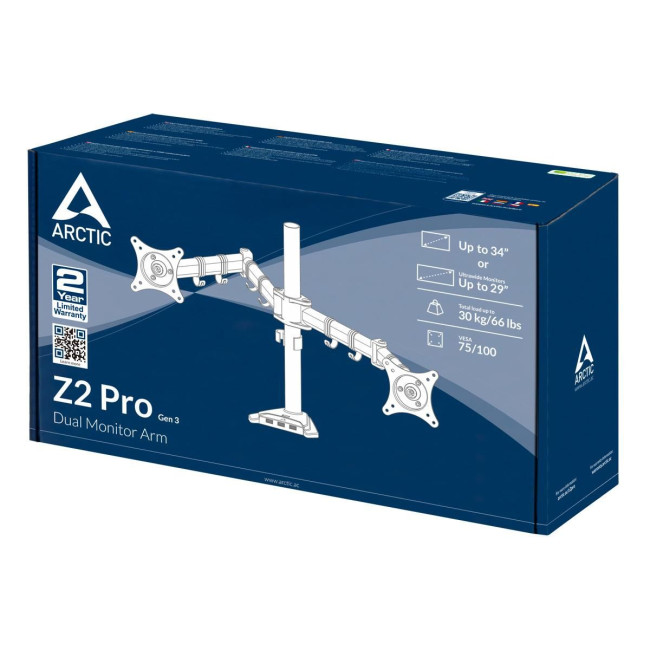 Кріплення для монітора ARM Z2 PRO GEN 3 DUAL AEMNT00050A ARCTIC