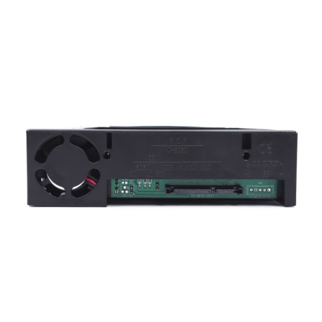 Внутрішня кишеня SATA пластик, чорний, 2 вентилятори, Power Slide Switch