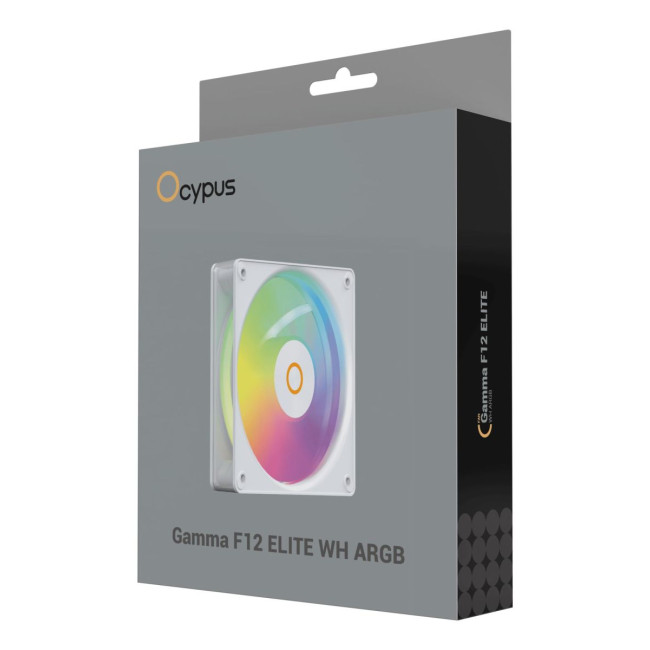 Корпусний вентилятор 120MM GAMMA F12 ELITE WH ARGB (GAMMA-F12-WH1AM00E-GL) OCYPUS