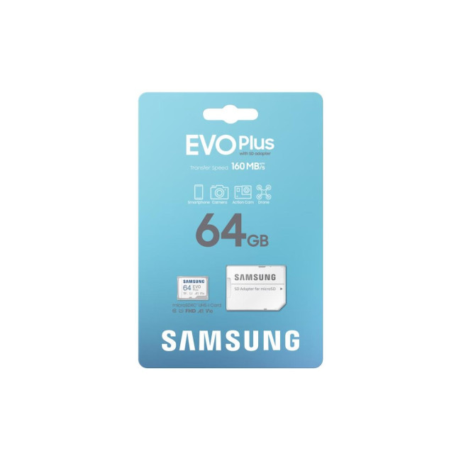 Карта пам'яті MICRO SDXC EVO+ 64GB V10 W/A MB-MC64SA/EU SAMSUNG