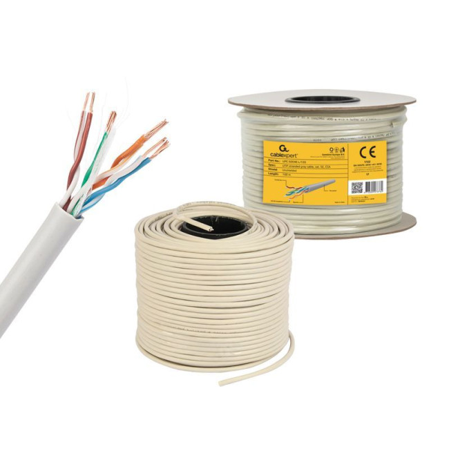 CAT5e, багатожильна, алюміній під міддю (CCA), AWG24, неекранований