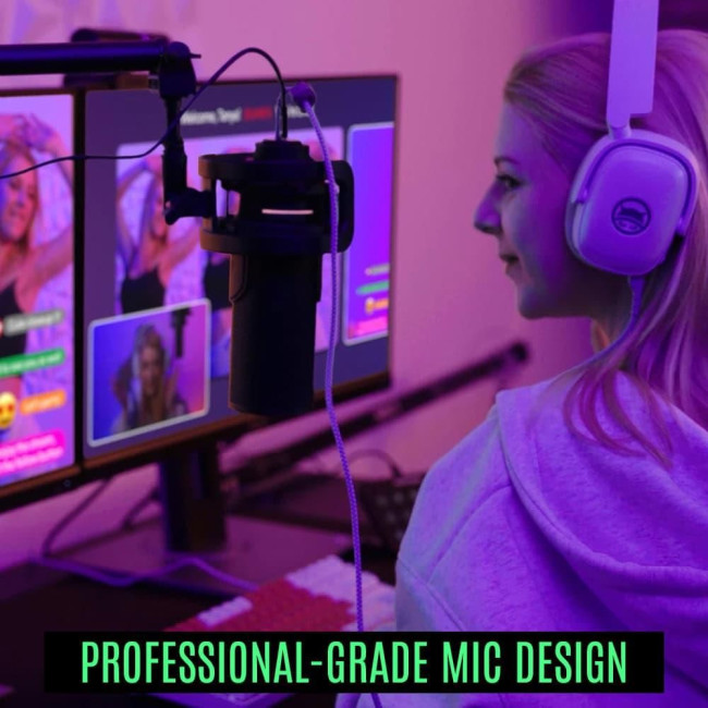 Мікрофон Streamplify MIC PRO-192-RGB-ST, чорний