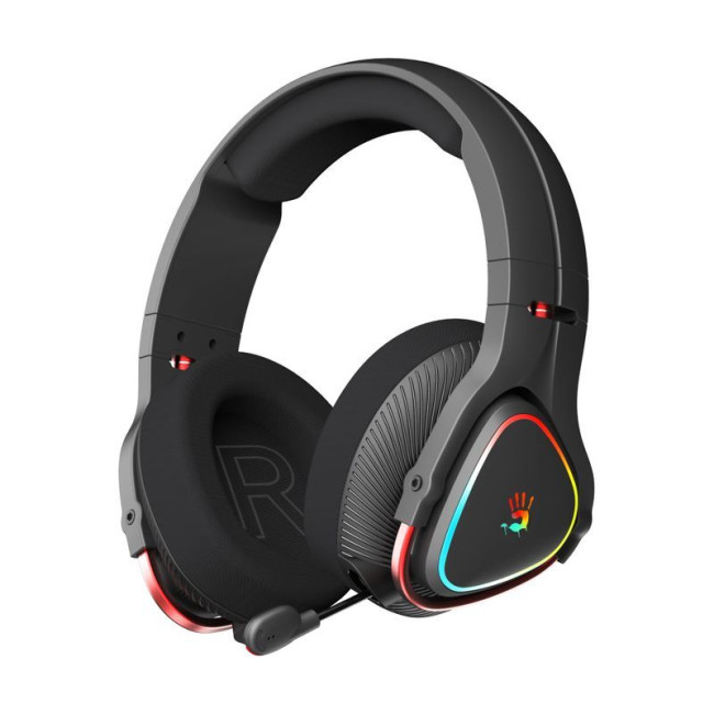 Ігрові бездротові навушники з мікрофоном, RGB, Bluetooth + 2.4GHz + 3.5 jack