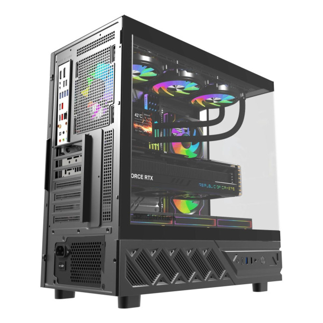 CASE MIDITOWER ATX W/O PSU/DS950V BLACK DARK FLASH