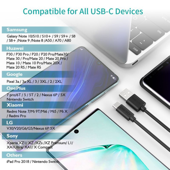 Кабель преміум якість USB 2.0 A-тато/C-тато,1 м.
