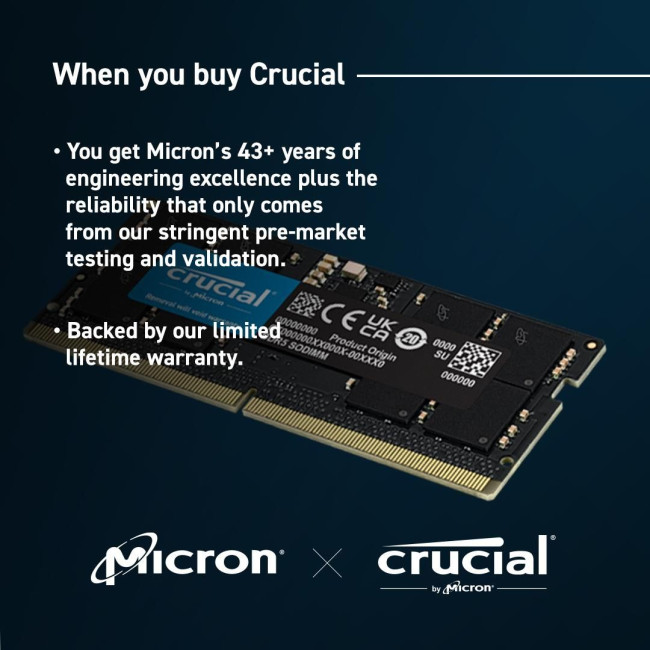 Модуль пам'яті 8GB DDR5-5600 SO CT8G56C46S5 CRUCIAL