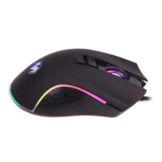 Миша ігрова, Instant 725, 7 кнопок, 7200 DPI, RGB, USB, чорна