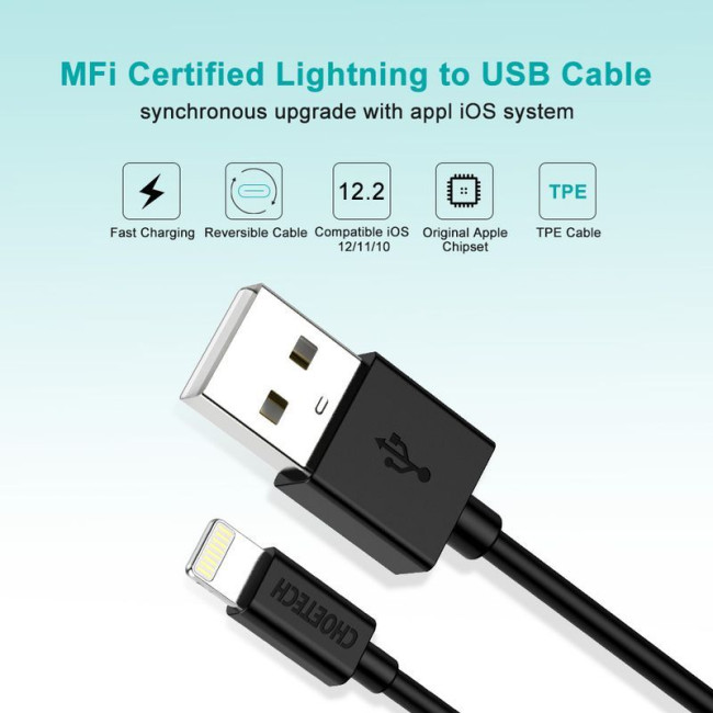Кабель USB 2.0 А-тато/Lightning , MFI, 1.8 м, преміум, 2.1 А