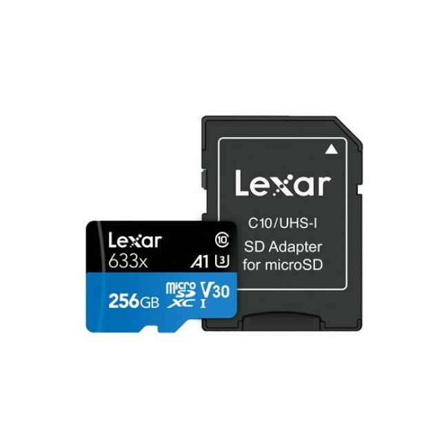 Карта пам’яті MICRO SDXC LEXAR 256GB UHS-I W/ADAPTER (LSDMI256BB633A)
