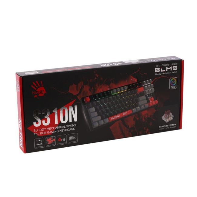 Клавіатура механічна ігрова, USB, RGB підсвічування, BLMS Red Plus Switch