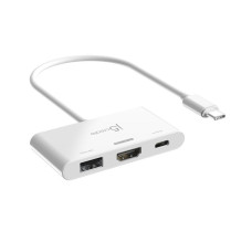 Мультиадаптер USB-C на HDMI/USB-A/USB-C (тільки живлення PD), білий