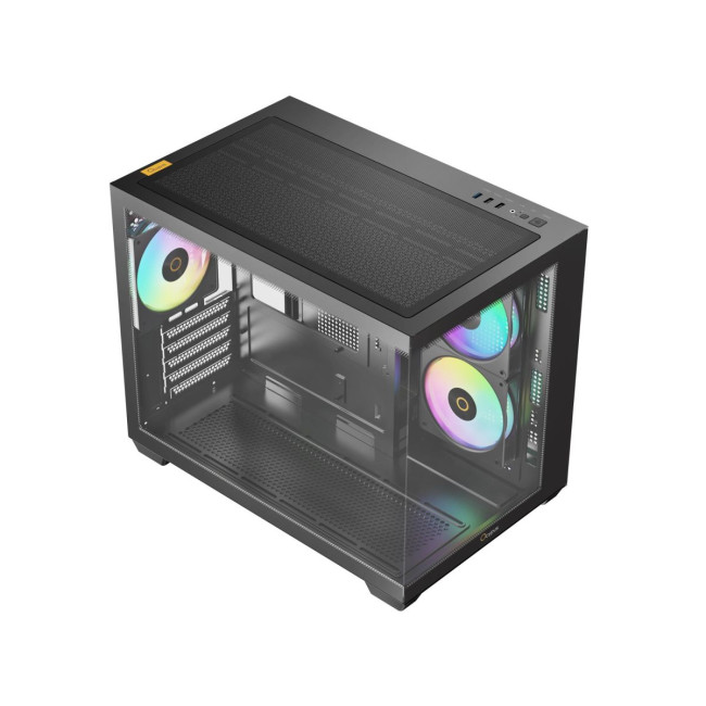 Корпус для комп'ютера MATX W/O PSU GAMMA C54 ARGB чорний (GAMMA-C54-BKD300XX-GL) OCYPUS