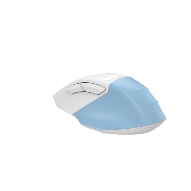 Миша дротова безшумна Fstyler, USB, 2400 dpi, білий+блакитний