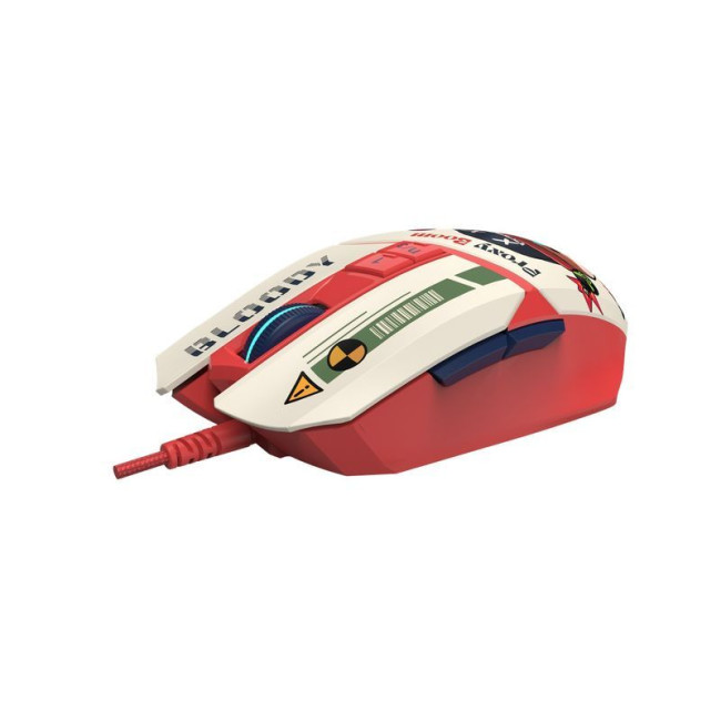 Ігрова миша Bloody Activated, RGB, 12000 CPI, 30M натискань, білий