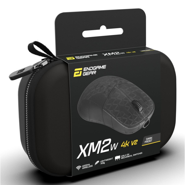 Миша ігрова бездротова Endgame Gear XM2w 4k v2, чорний (прозорий)