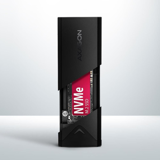 Зовнішній карман для SSD-накопичувачів AXAGON EEM2-UB2 USB-C 10Gbps - M.2 NVMe SSD BLACK ARROW box