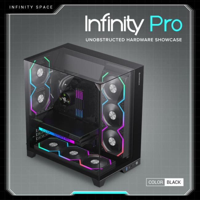 Корпус для комп'ютера ATX W/O PSU INFINITY PRO BK GAMEMAX