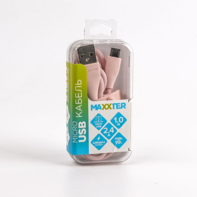 Кабель micro USB 2.0 A-тато/Micro B-тато, преміум, 2.4 А