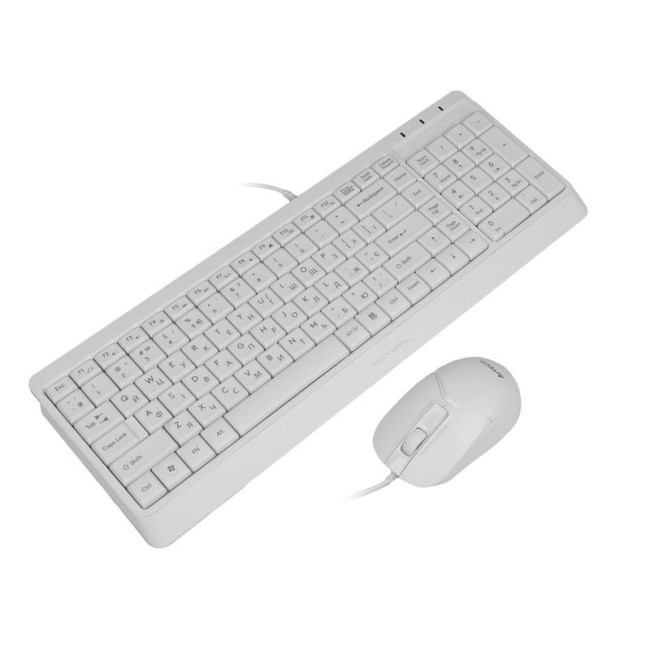 Комплект дротовий Fstyler клавіатура+миша, білий, USB
