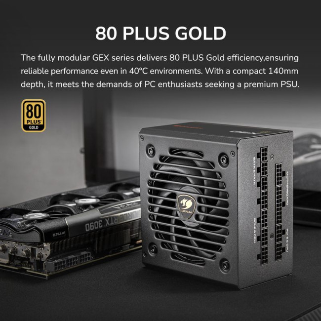 Блок живлення 650 Вт, 80 Plus Gold, Modular, 120 мм Silent Fan, 8SATA + 4PCI-E