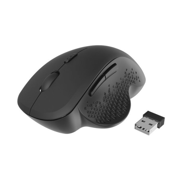 Бездротова оптична миша, USB, 1600 dpi, 6 кнопок, чорна