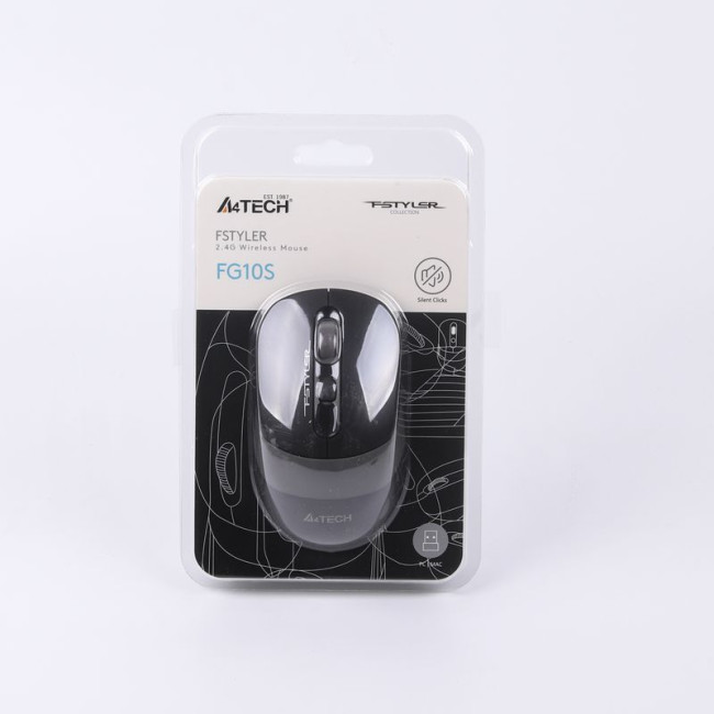 Миша бездротова безшумна Fstyler, USB, 2000 dpi, сірий
