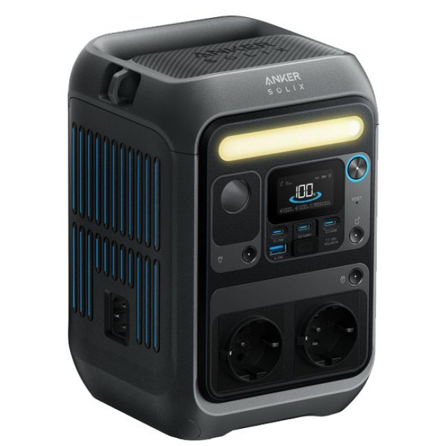Портативна зарядна станція Anker Solix C300X + PS60 - 288Wh/AC 300W/140W 3xPD/1xUSB/1xCar/MPPT