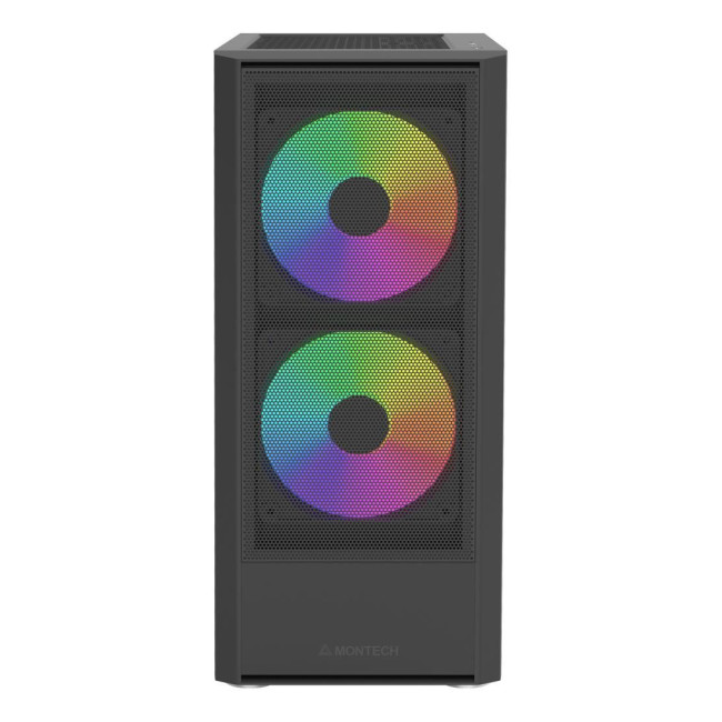 CASE MIDITOWER ATX W/O PSU/BLACK X2 PLUS (B) MONTECH