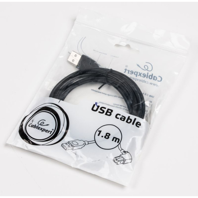 Кабель USB2.0 A-тато/B-тато, кутовий, 1.8 м, преміум