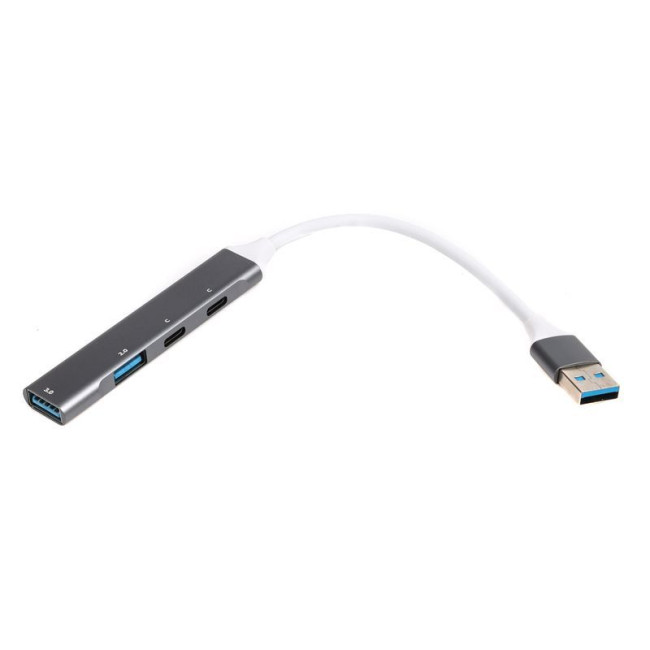 Хаб USB 3.0 Type-A на 4 порти (1xUSB-A 3.0, 1xUSB-A 2.0, 2xUSB-C)