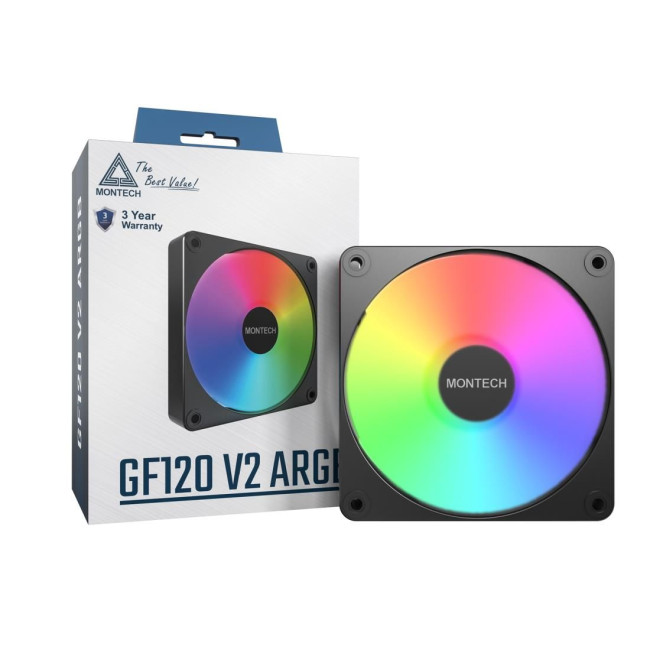 Корпусний вентилятор 120MM GF120 V2 ARGB PWM (B) MONTECH