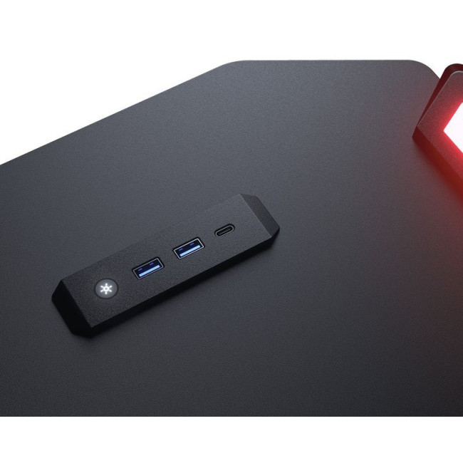 Стіл для геймера, ергономічний дизайн, USB 3.0/Type-C Extension хаб, RGB підсвічування