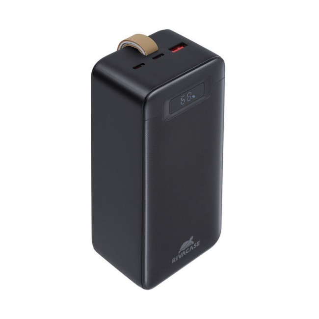 Портативний зарядний пристрій, 40000 mA, PD 65W, з LCD, чорний