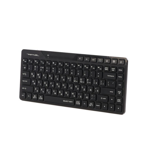 Клавіатура бездротова Fstyler, Bluetooth / 2.4 ГГц, з акумулятором, quiet key, чорний