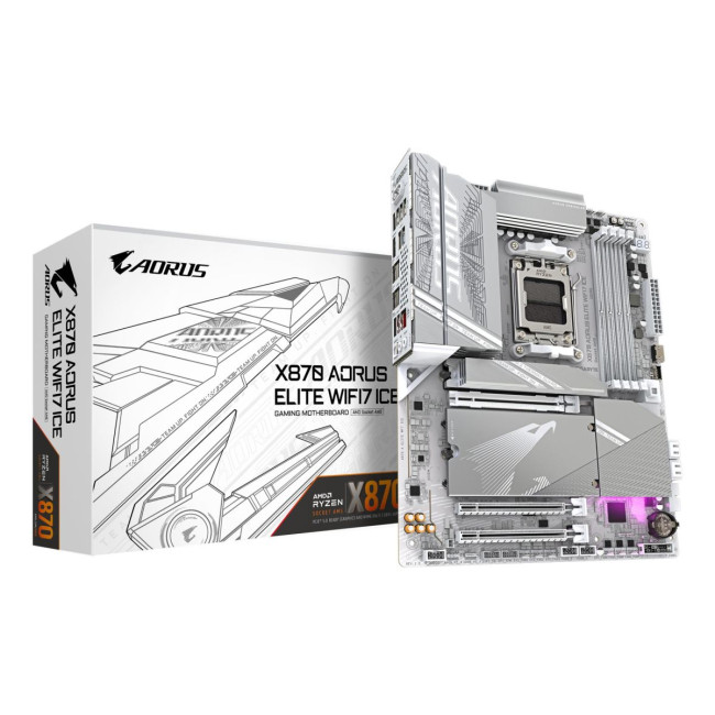 Материнська плата AMD X870 SAM5 ATX X870 A ELITE WF7 ICE GIGABYTE