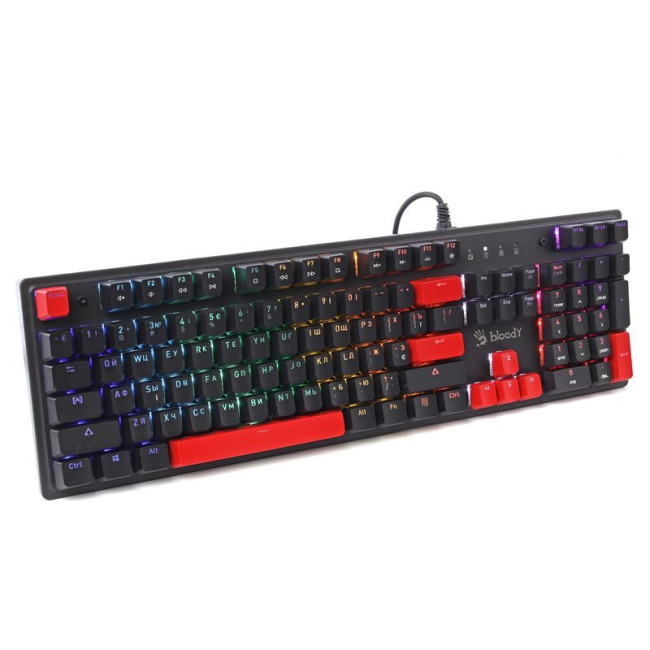 Клавіатура механічна ігрова, USB, RGB підсвічування, BLMS Red Switch, чорна