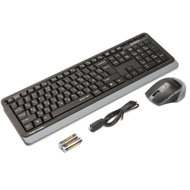 Комплект бездротовий Fstyler клавіатура+миша, сірий, USB