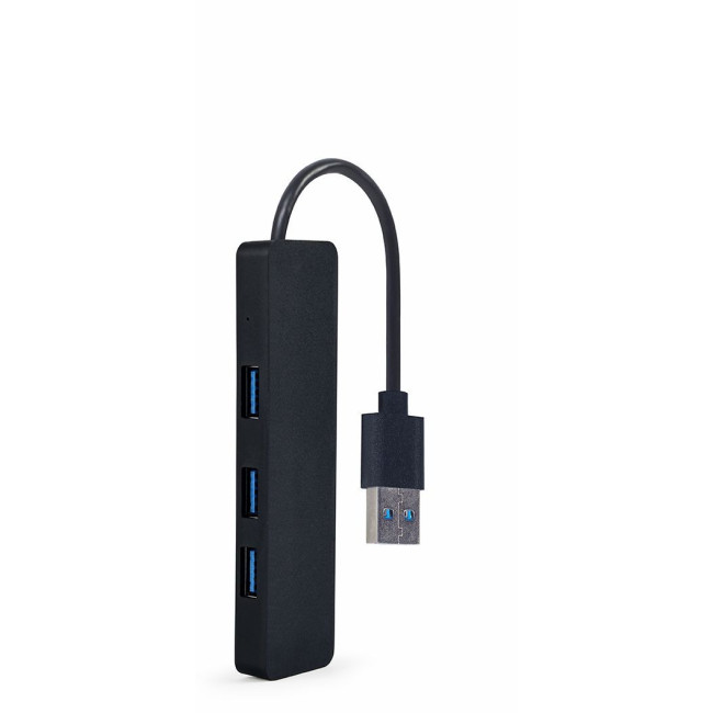 Хаб Gembird на 4 порти USB 3.0, пластик, чорний