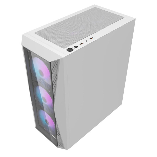 CASE MIDITOWER ATX W/O PSU/DK352 PLUS WHITE DARK FLASH