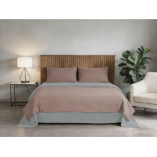 Комплект постільної білизни Soho Полуторний 150х200 см Rose/Light gray 
