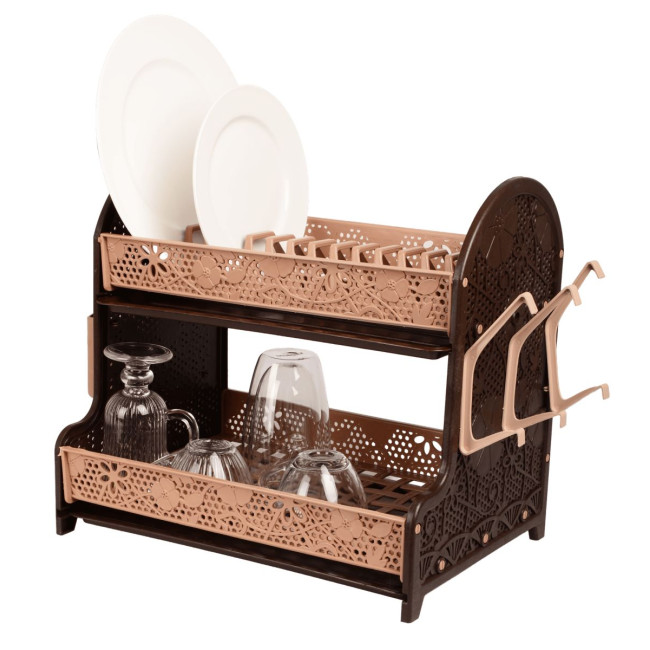 Сушка для посуду Violet House 0414 Ажур Cream  38х28х41.5 см 