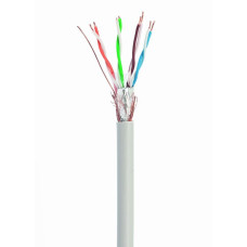 CAT5e, одножильна, мідь,24AWG, подвійне екранування, 305 м