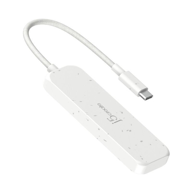 Хаб USB 3.2, 10Gbps, USB-С на 4 USB-С, білий