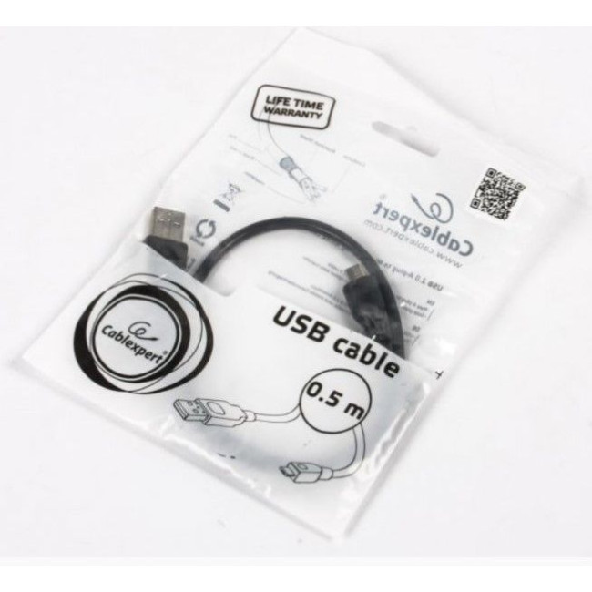 Кабель micro USB 2.0, A-тато/micro B-тато, 0.5 м, преміум