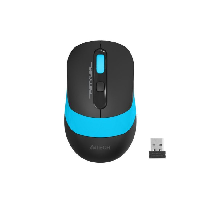 Миша бездротова безшумна Fstyler, USB, 2000 dpi, синій